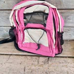 White and pink backpack good condition